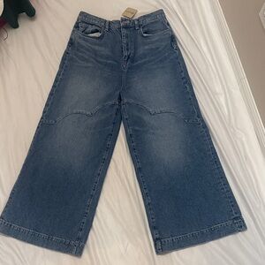 NWT Anthropology Wide-Leg Blue Jeans